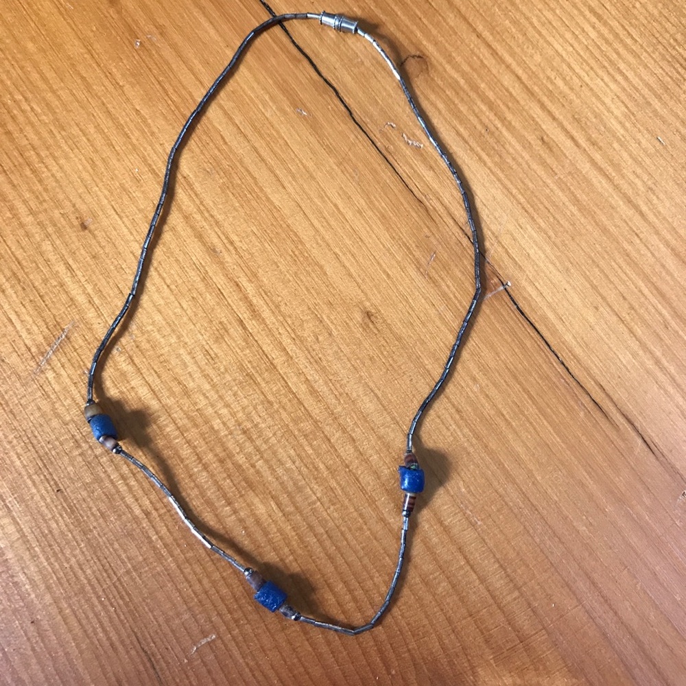 Vintage Handmade Silver and Bead Necklace